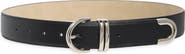 Steve Madden Feathered Edge Faux Leather Belt