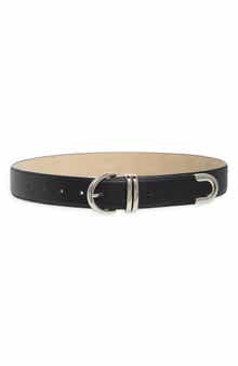 Steve Madden Feathered Edge Faux Leather Belt