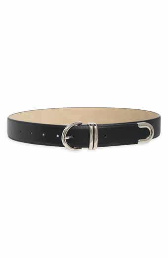 Steve Madden Feathered Edge Faux Leather Belt