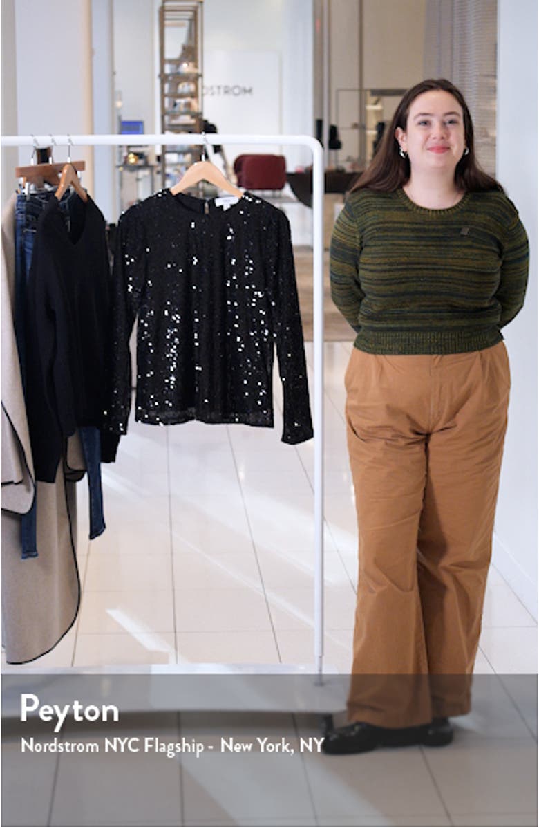 Sequin Long Sleeve Top, sales video thumbnail