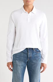 Vince Cotton Long Sleeve Polo