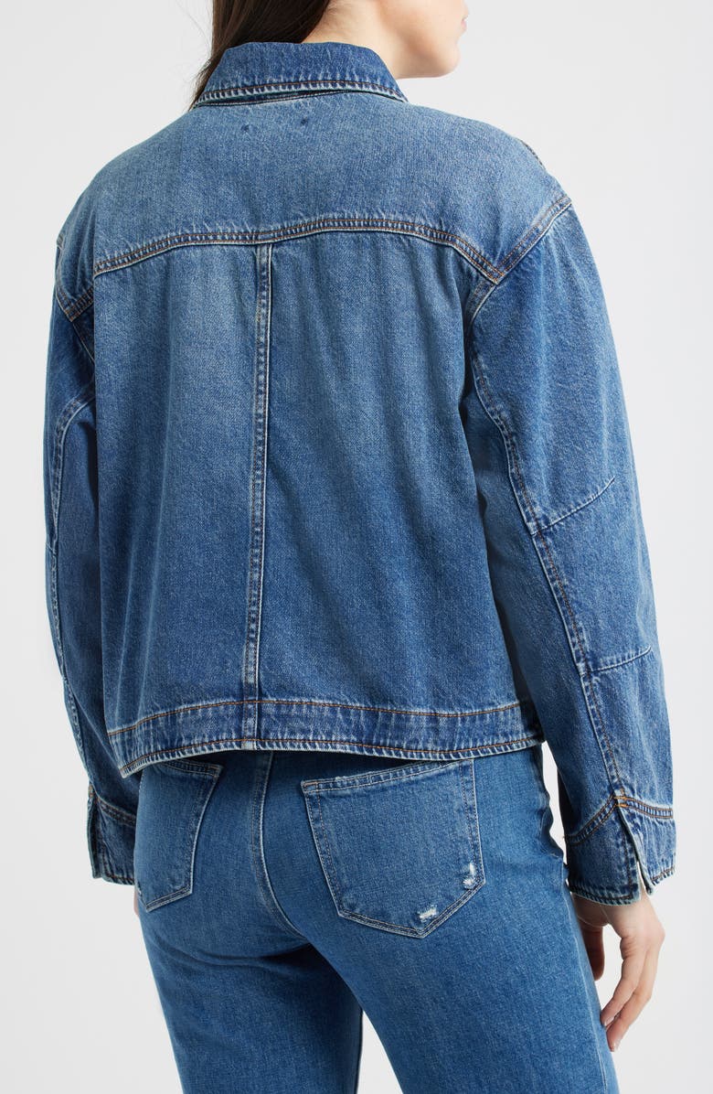Wit & Wisdom Denim Jacket, Alternate, color, Mid Blue Artisanal