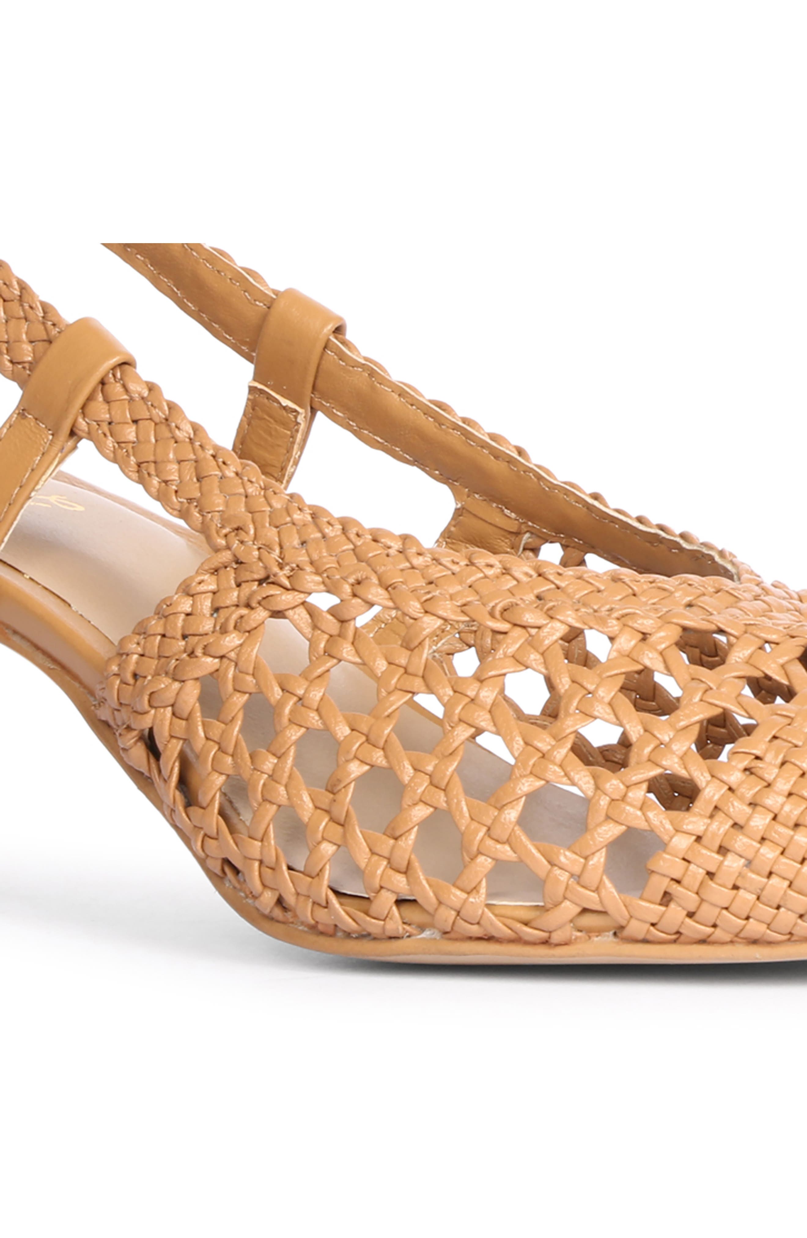 SAINT G Abril Woven Slingback Pump, Alternate, color, Tan