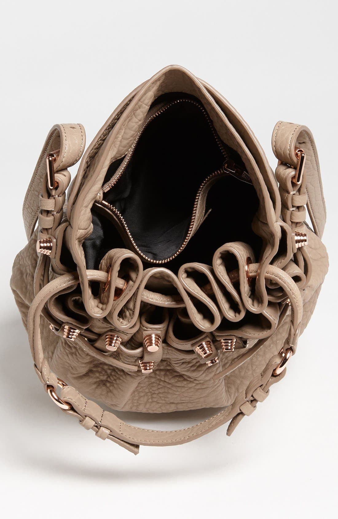 Alexander Wang 'Diego - Rosegold' Leather Bucket Bag, Alternate, color, 