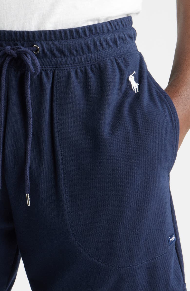 Polo Ralph Lauren Featherweight 6-Inch Cotton Blend Piqué Pajama Shorts, Alternate, color, Blue