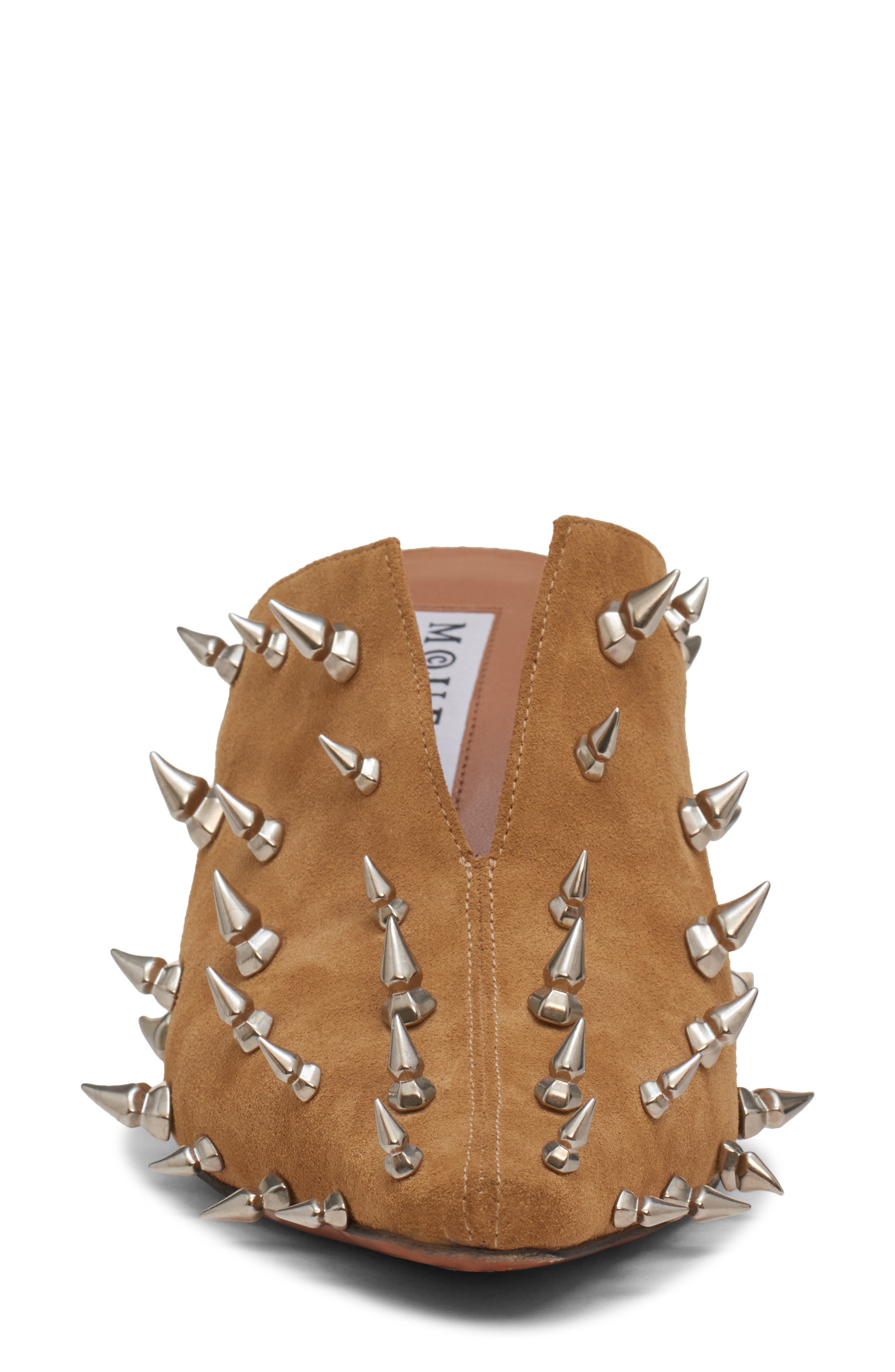 Thorn Studded Mule, Alternate, color, HONEY/ SILVER
