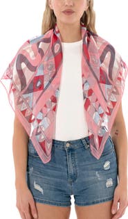 MARCUS ADLER Geometric Print Square Scarf