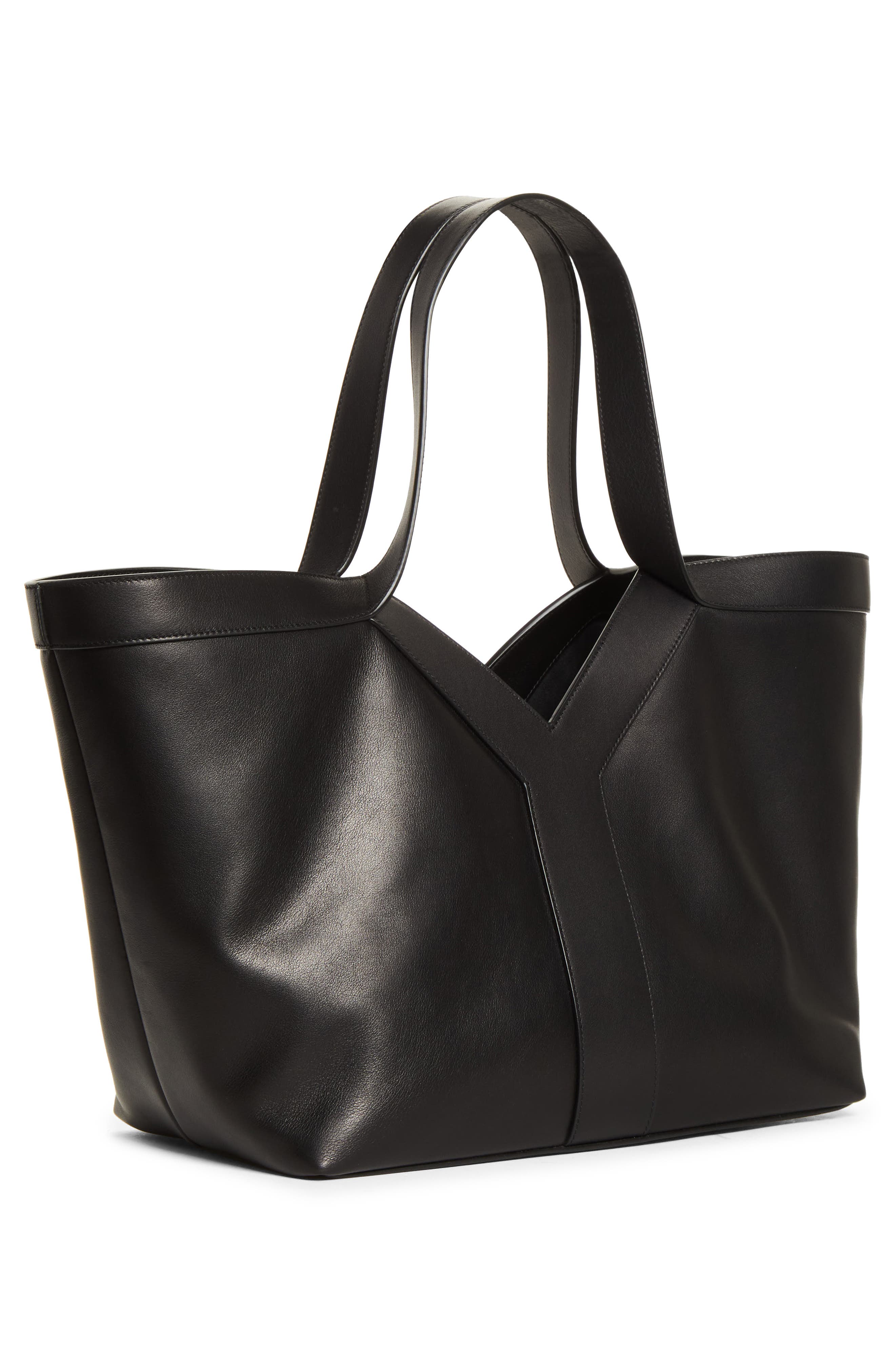 Saint Laurent Small Y Tote, Alternate, color, Black