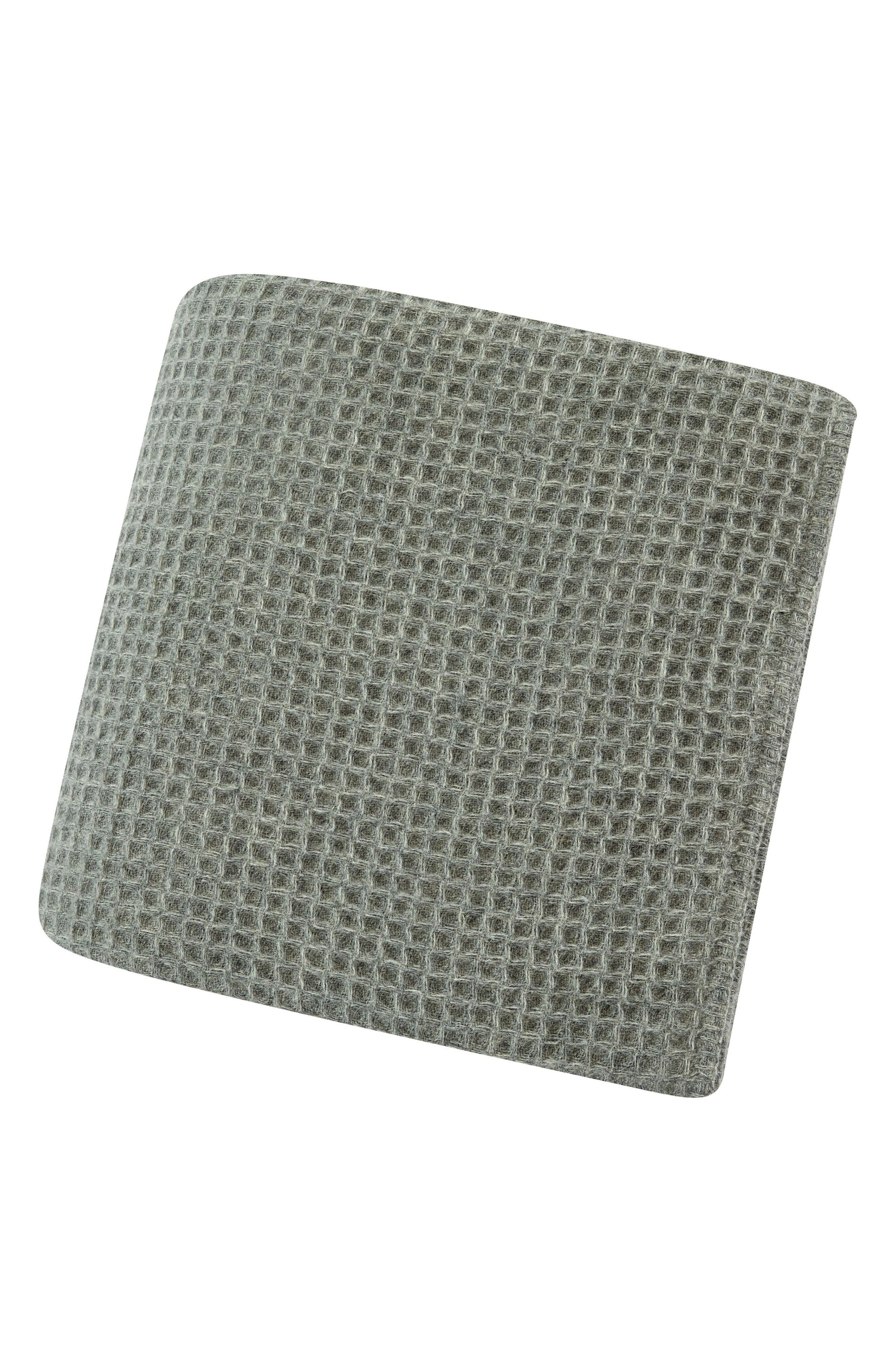 MELANGE HOME Merino Wool Waffle Knit Blanket