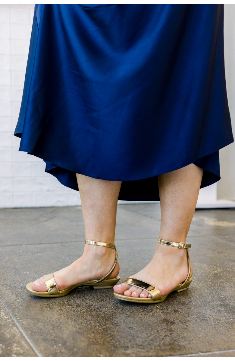 Pashion Footwear The Brenna 3" Block Convertible Heel, Alternate, color, Gold