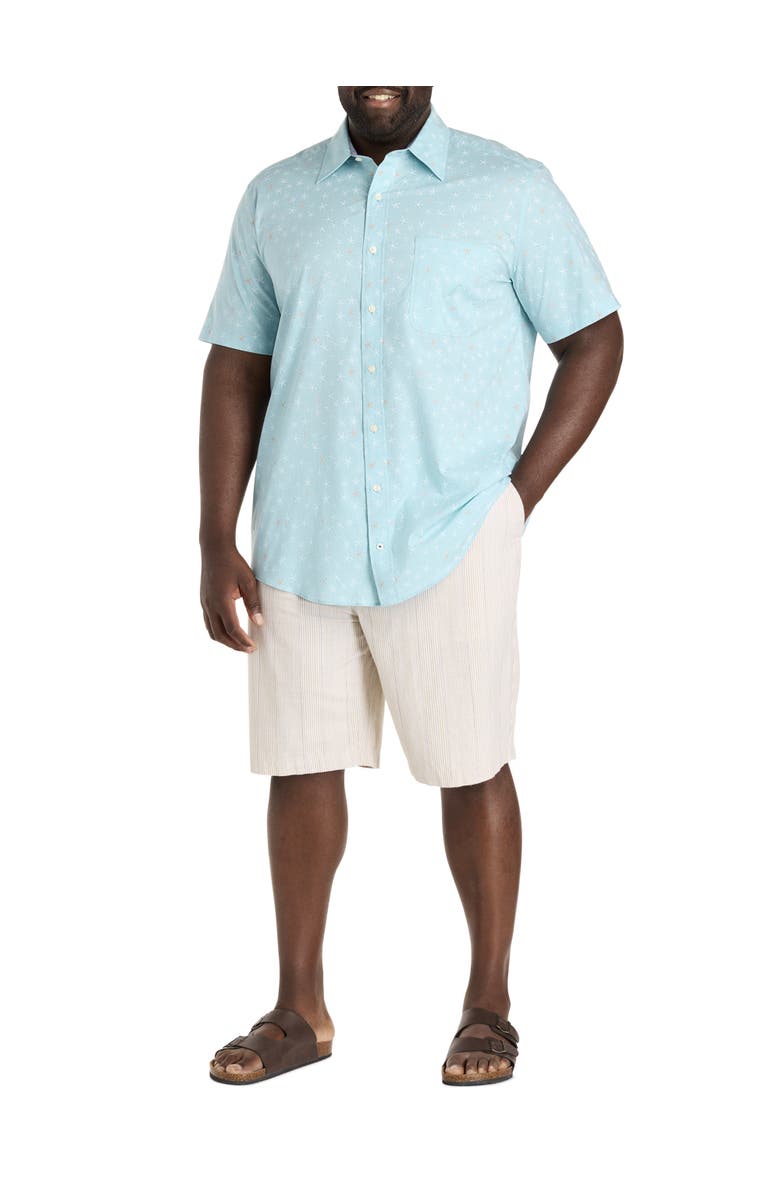 Nautica Big & Tall Starfish Printed Sport Shirt, Alternate, color, Bchballblu
