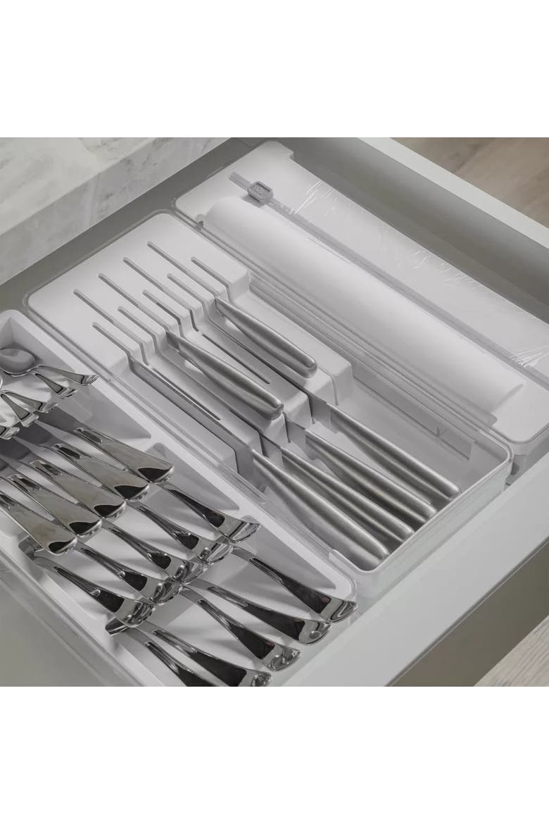 Modular Multipurpose In-Drawer Utensil Organizer Set, Alternate, color, White