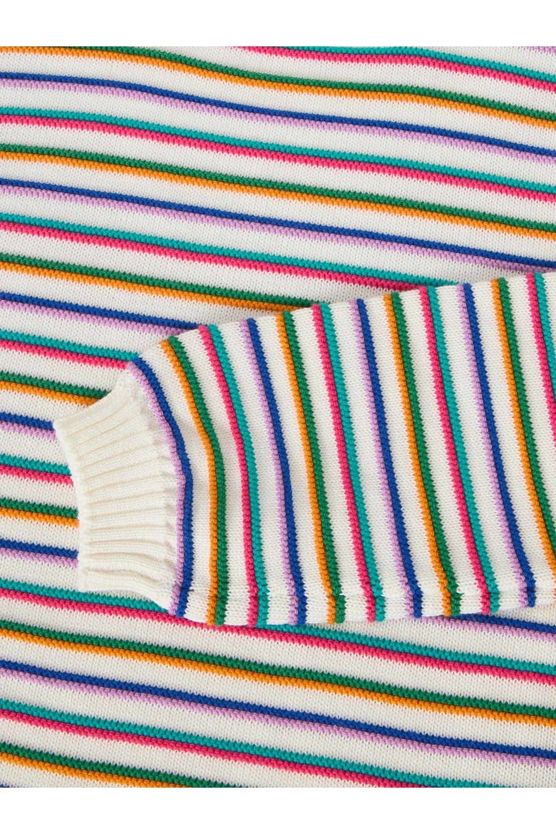 Hilton Multi Stripe Rollneck Sweater, Alternate, color, White Multi