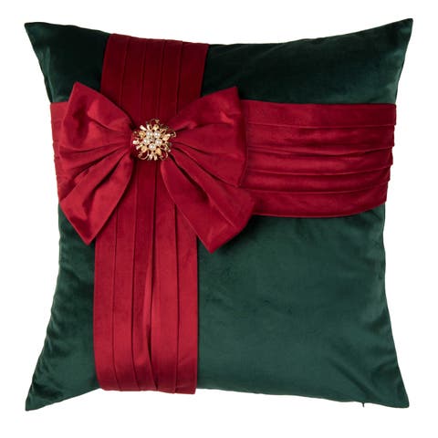 Fancy Bow Wrapping Present Throw Pillow
