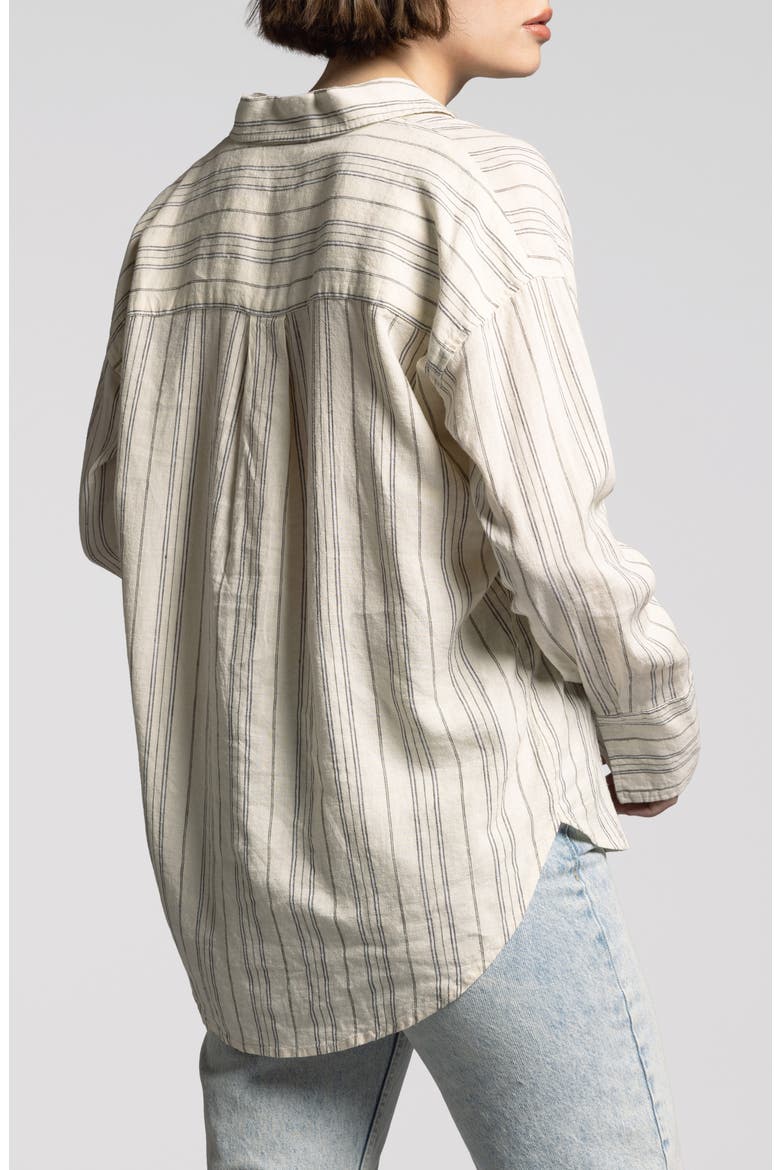 Elise Linen Blend Shirt, Alternate, color, IVORY