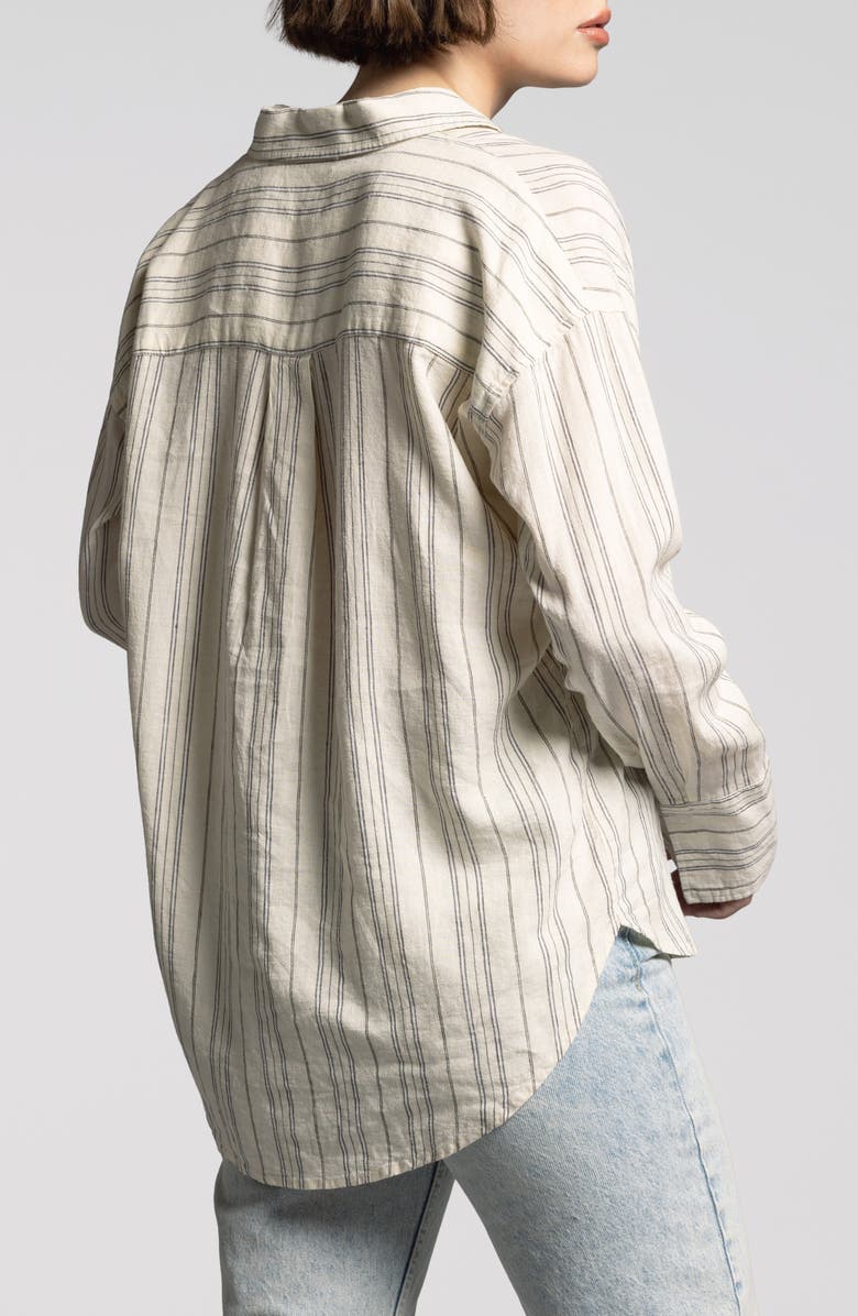 WEEKEND LOS ANGELES Elise Linen Blend Shirt, Alternate, color, Ivory