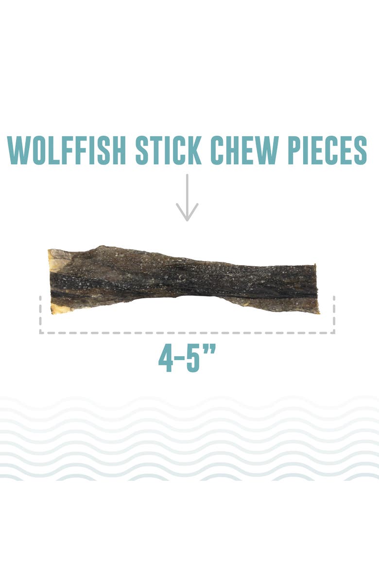 ICELANDIC+ Wolffish Skin Stick Chews Dog Treat 3.0oz Bag, Alternate, color, 
