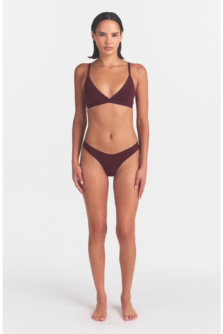 Fits Everybody Triangle Bralette, Alternate, color, CURRANT