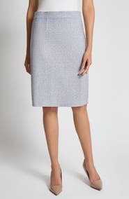 Misook Tweed Knit Knee-Length Skirt