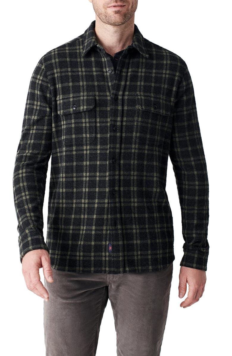 Faherty Legend Plaid Knit Shirt, Main, color, 