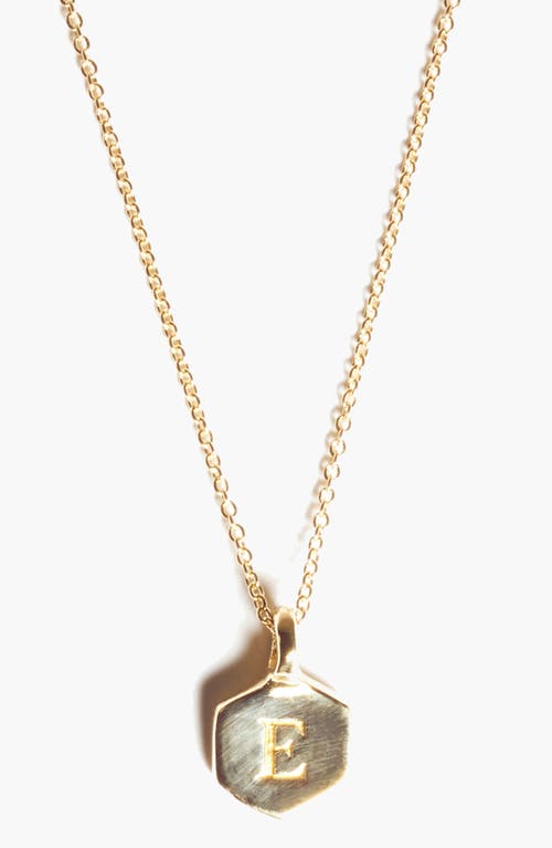 Odette New York Monogram Charm Necklace In Letter E
