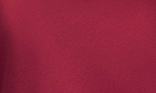 Vince Camuto Tiered Ruffle Sleeve Satin Top In Burgundy