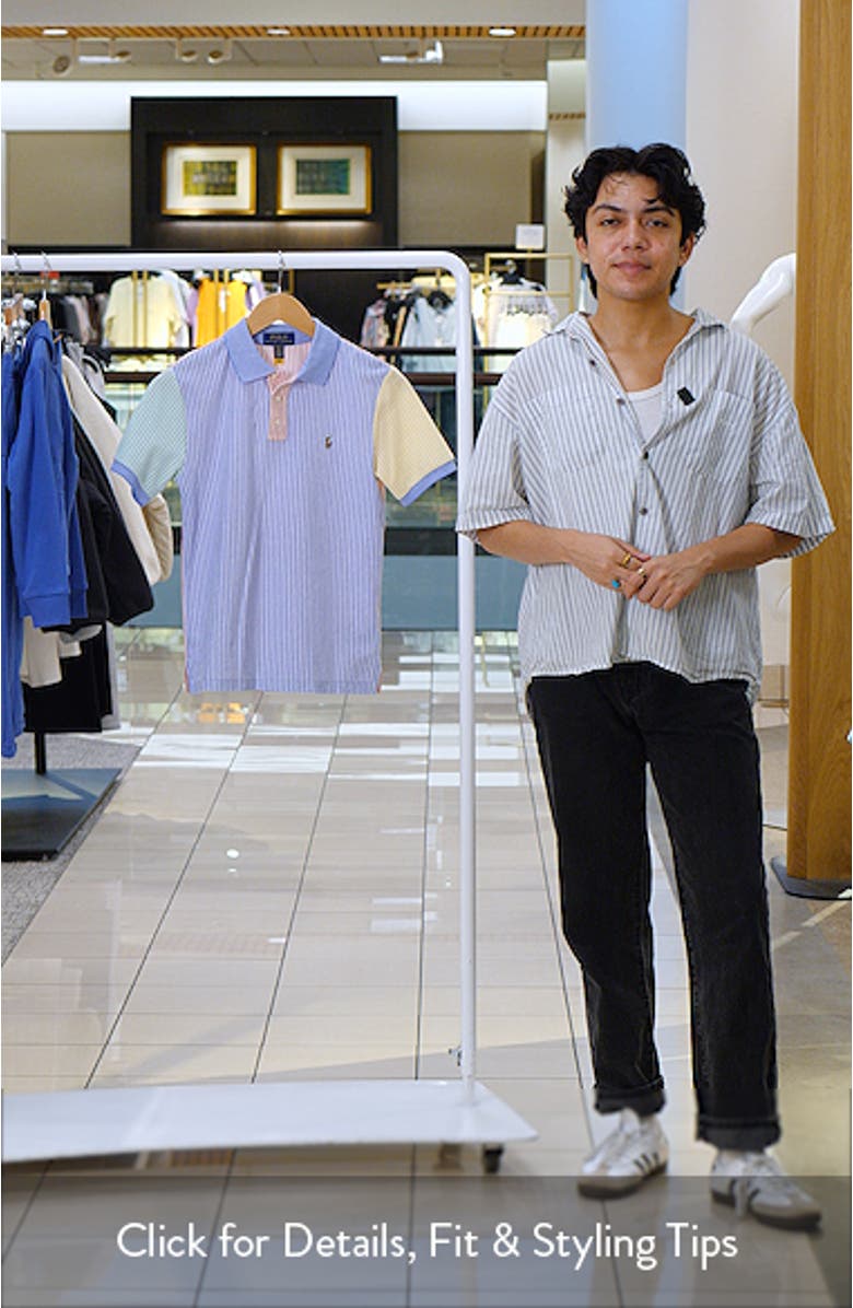 Kids' Mismatched Stripe Cotton Piqué Polo, sales video thumbnail