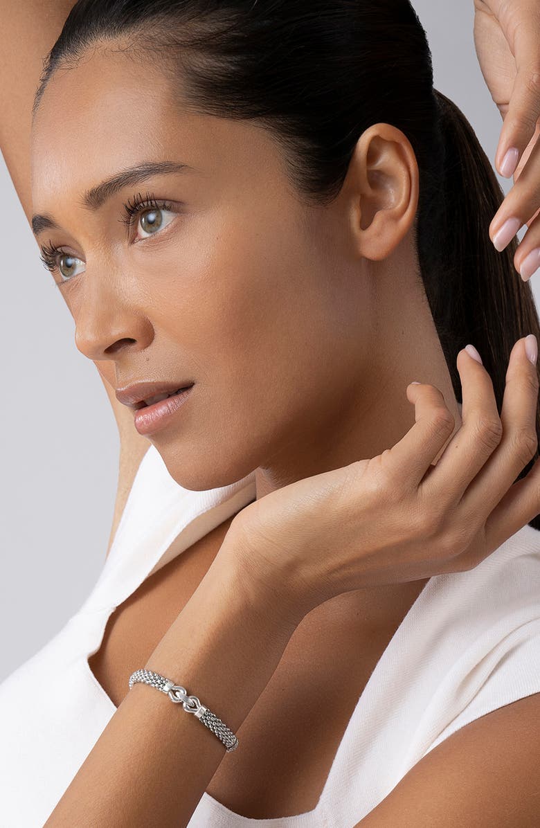 LAGOS Derby Buckle Rope Bracelet, Alternate, color, Sterling Silver