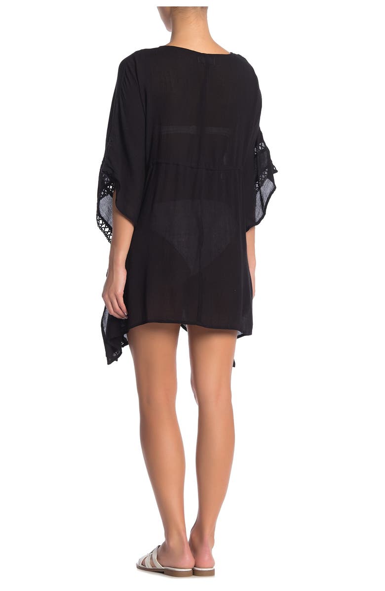 BOHO ME Solid Lace Trim Cover-Up, Alternate, color,