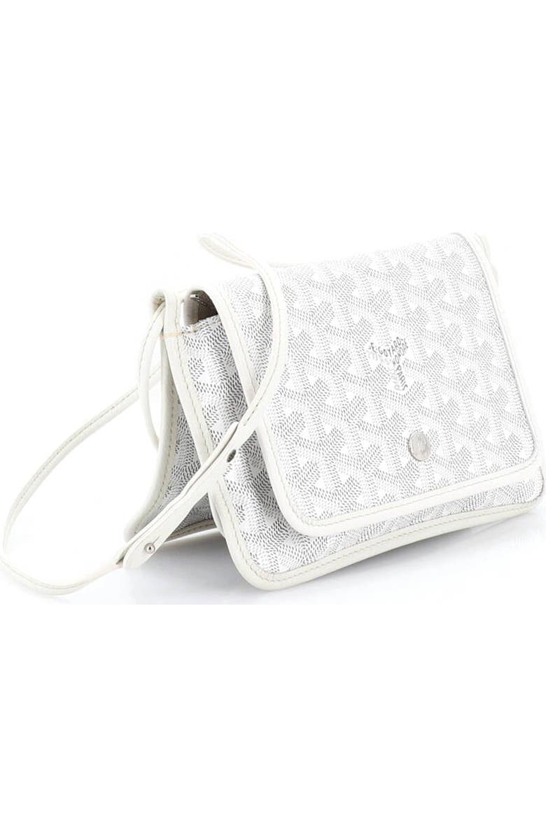 Pre-Owned Goyard Plumet Clutch Wallet Coated Canvas, Alternate, color, White