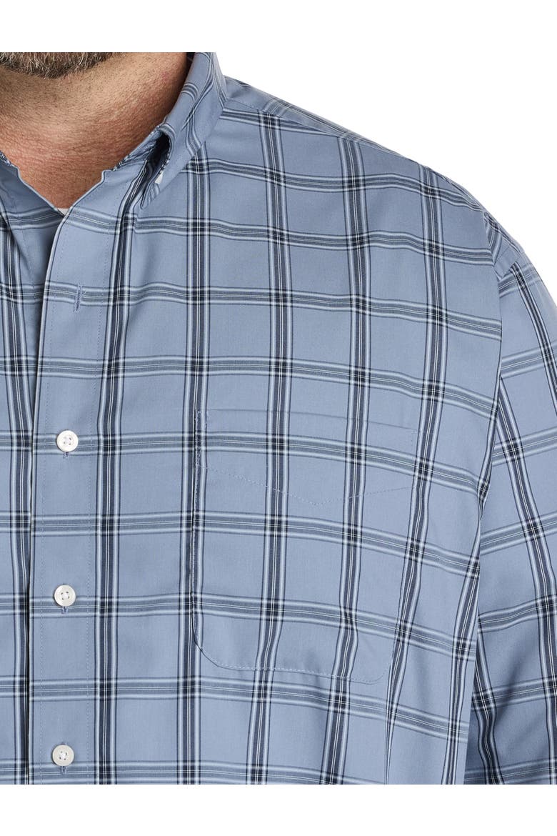 Big & Tall Large Plaid Sport Shirt V3, Alternate, color, BLUE