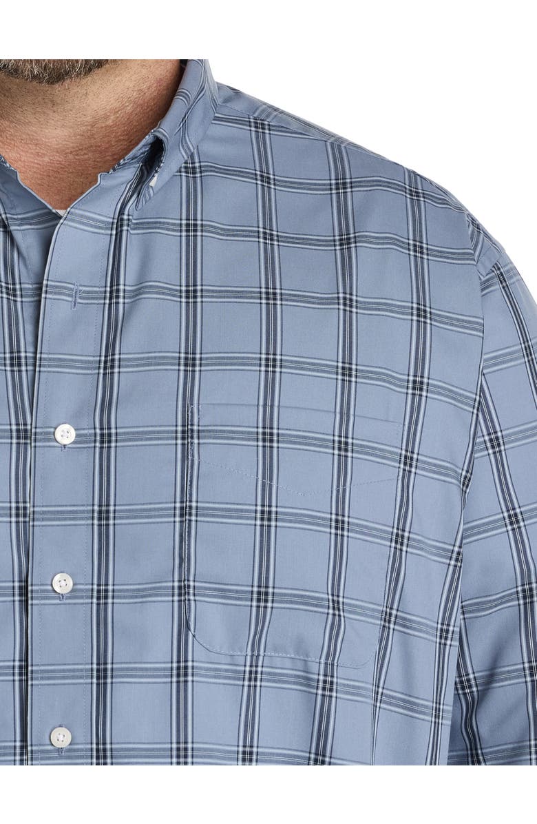 Oak Hill by DXL Big & Tall Large Plaid Sport Shirt V3, Alternate, color, Blue