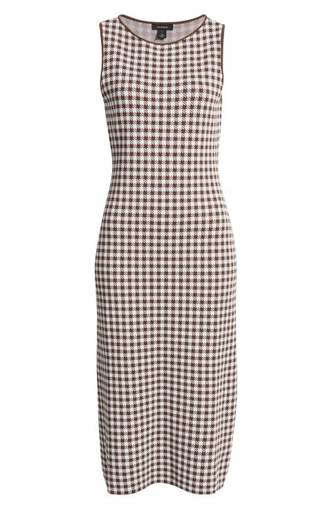 Sleeveless Boat Neck Midi Dress