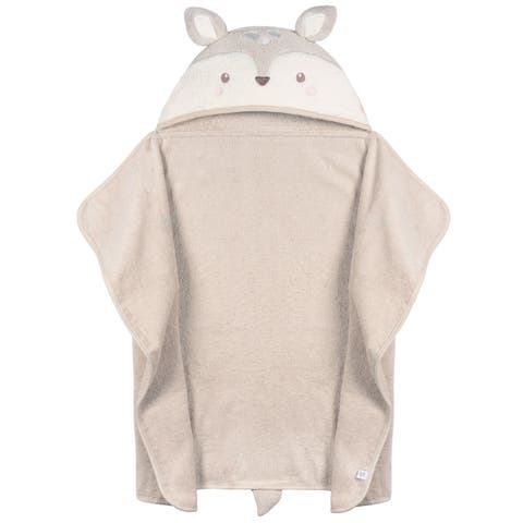 Tan Deer Character Hooded Towel (Baby)