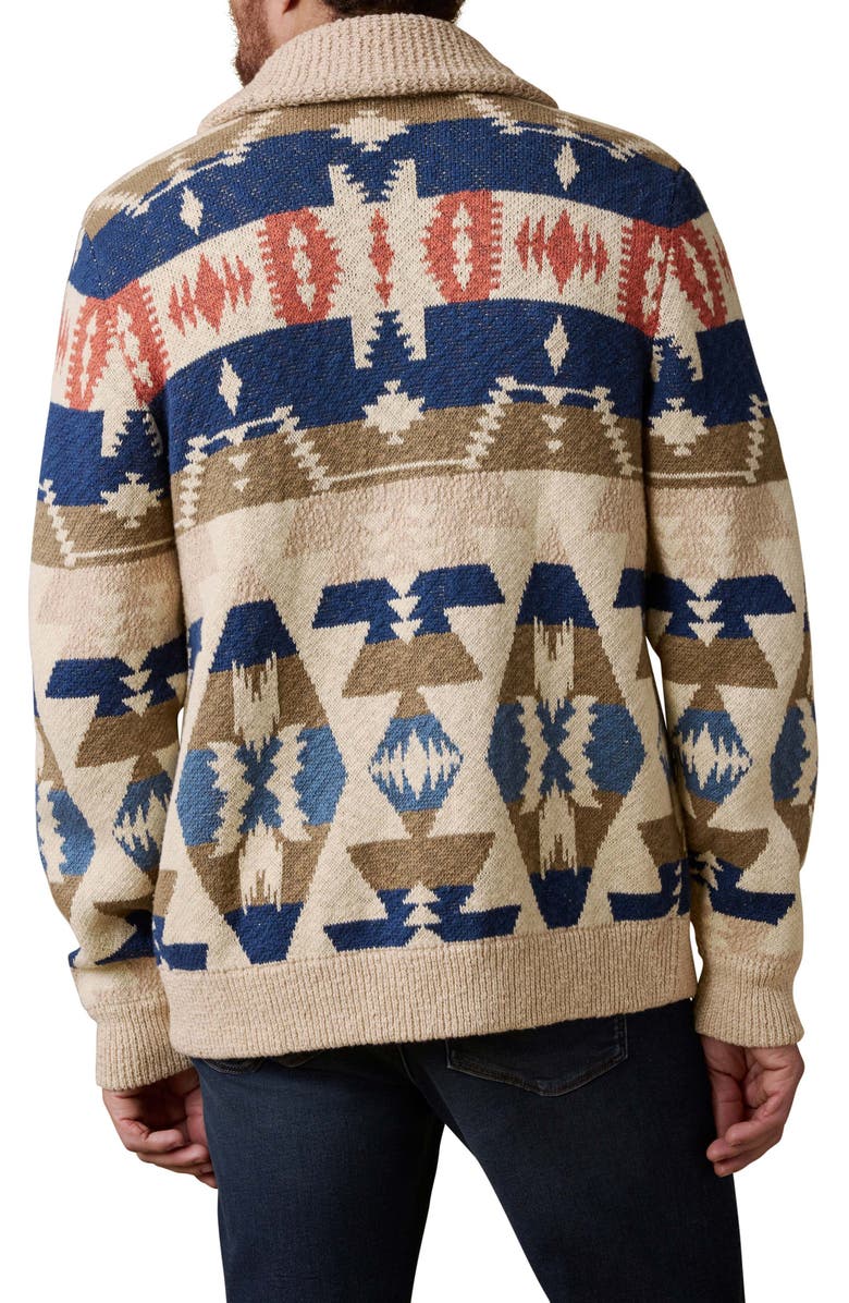 Faherty ThunderVoice Eagle Cardigan, Alternate, color, Sand Four Eagles