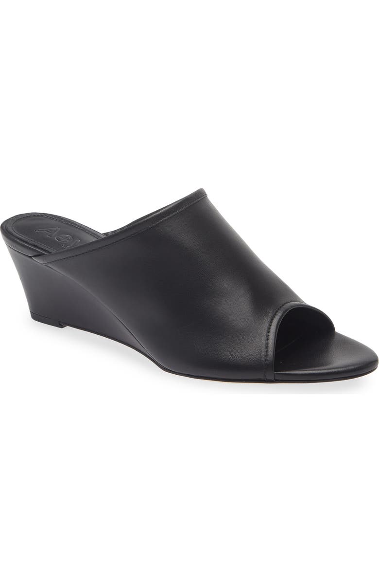 aeyde Suzanne Wedge Sandal, Main, color, Black