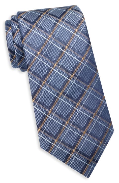 Sabine Grid Print Tie