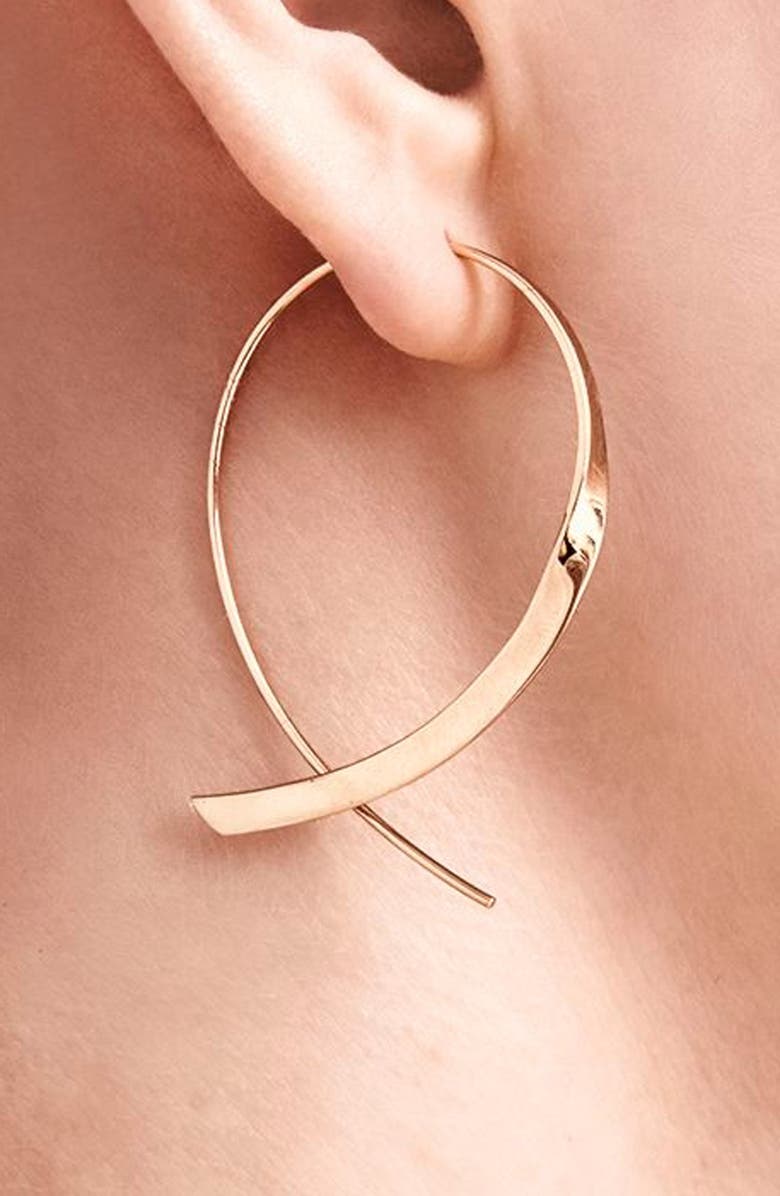 LANA Jewelry 'Flat Upside Down ' Hoop Earrings, Alternate, color, 