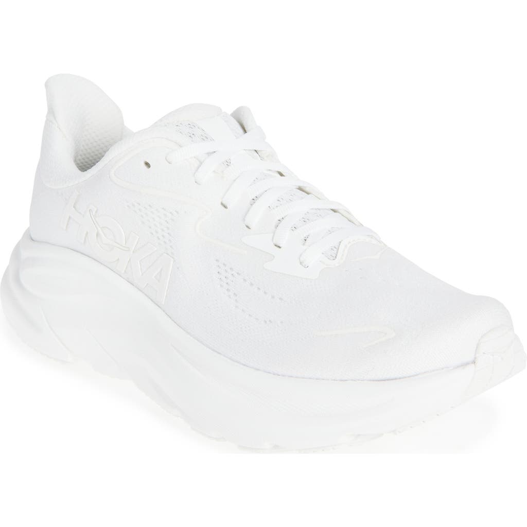 Hoka Streamlined White Sneakers With Cushioned Sole