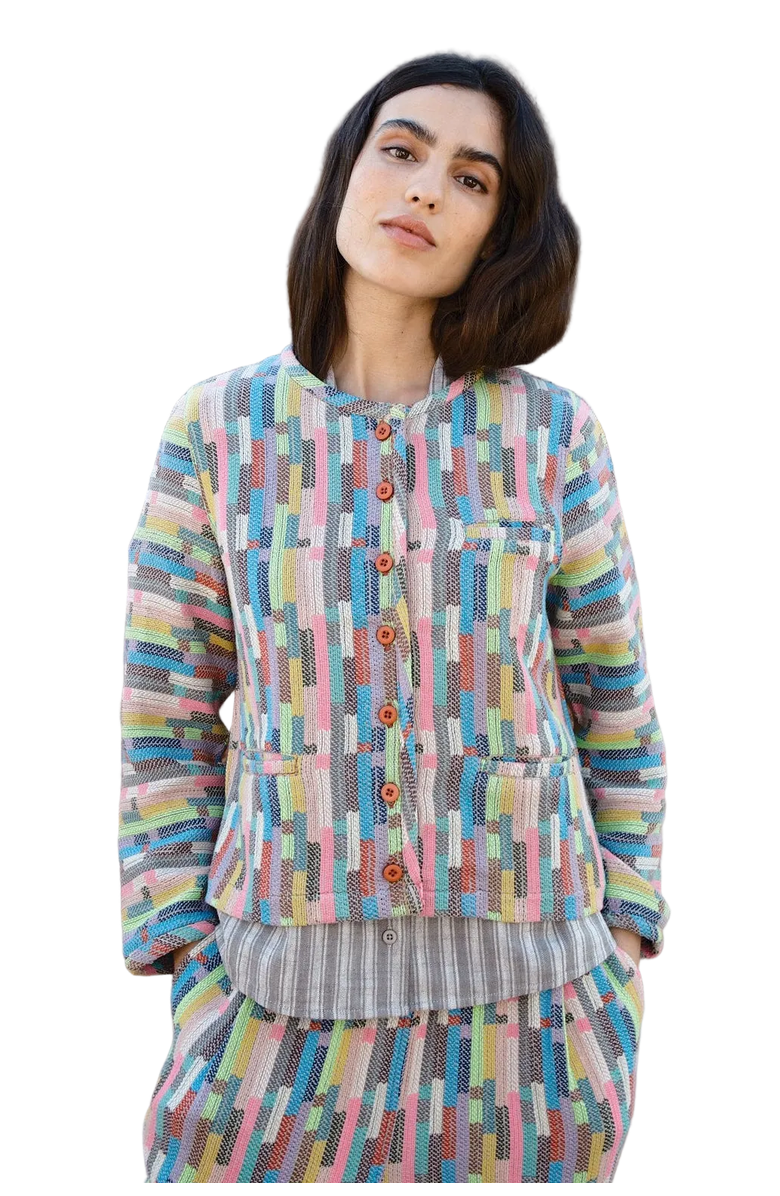 Ace & Jig Maira Crew Neck Cardigan, Main, color, Trivia