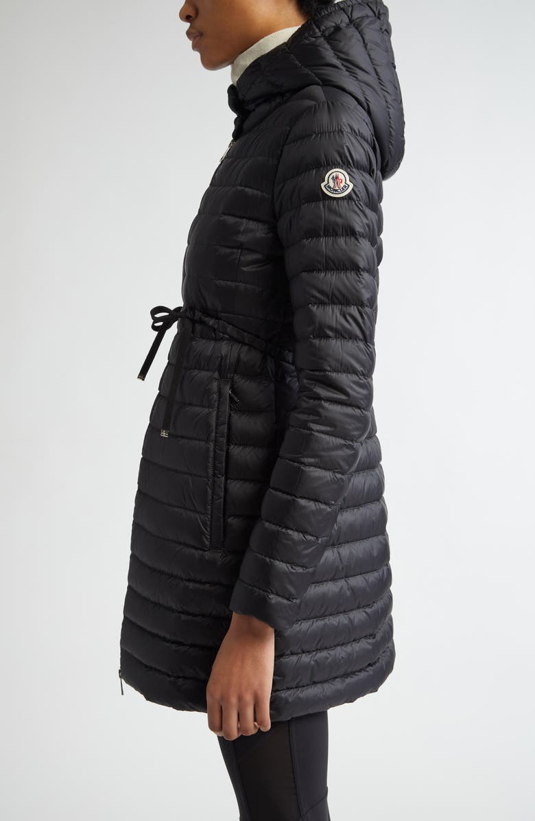 Moncler Barbel Hooded Quilted Down Puffer Parka, Alternate, color, Black/ Black