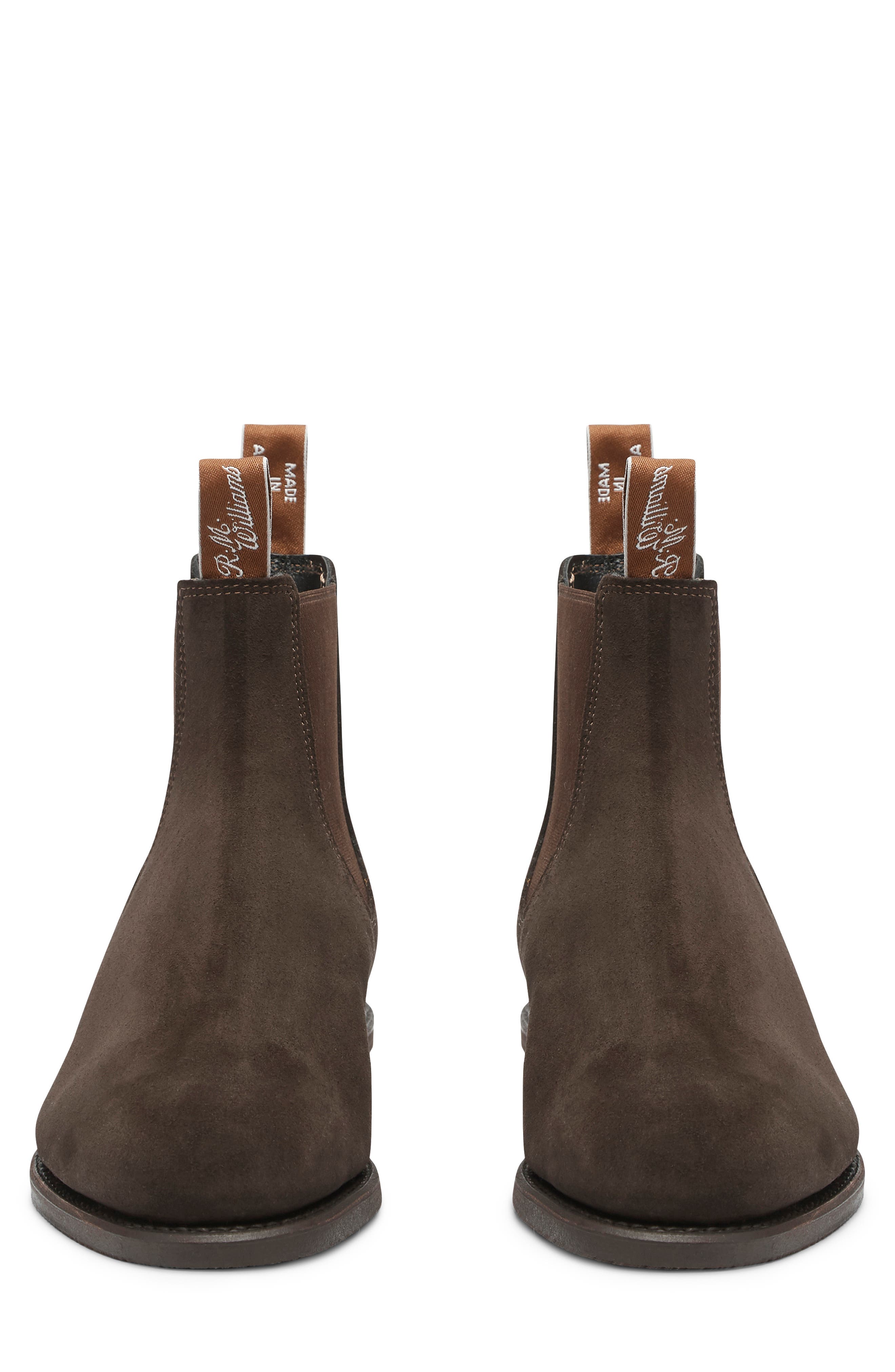 Comfort Turnout Chelsea Boot, Alternate, color, CHOCOLATE SUEDE