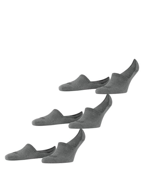 Falke Step Cotton 3-pack High Cut No Show Socks In Gray