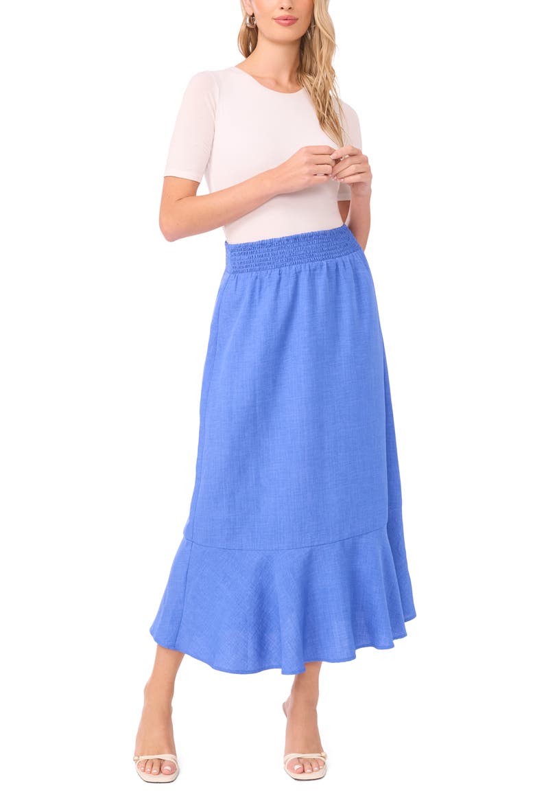 Smocked Waist Maxi Skirt, Alternate, color, SAPPHIRE BLUE
