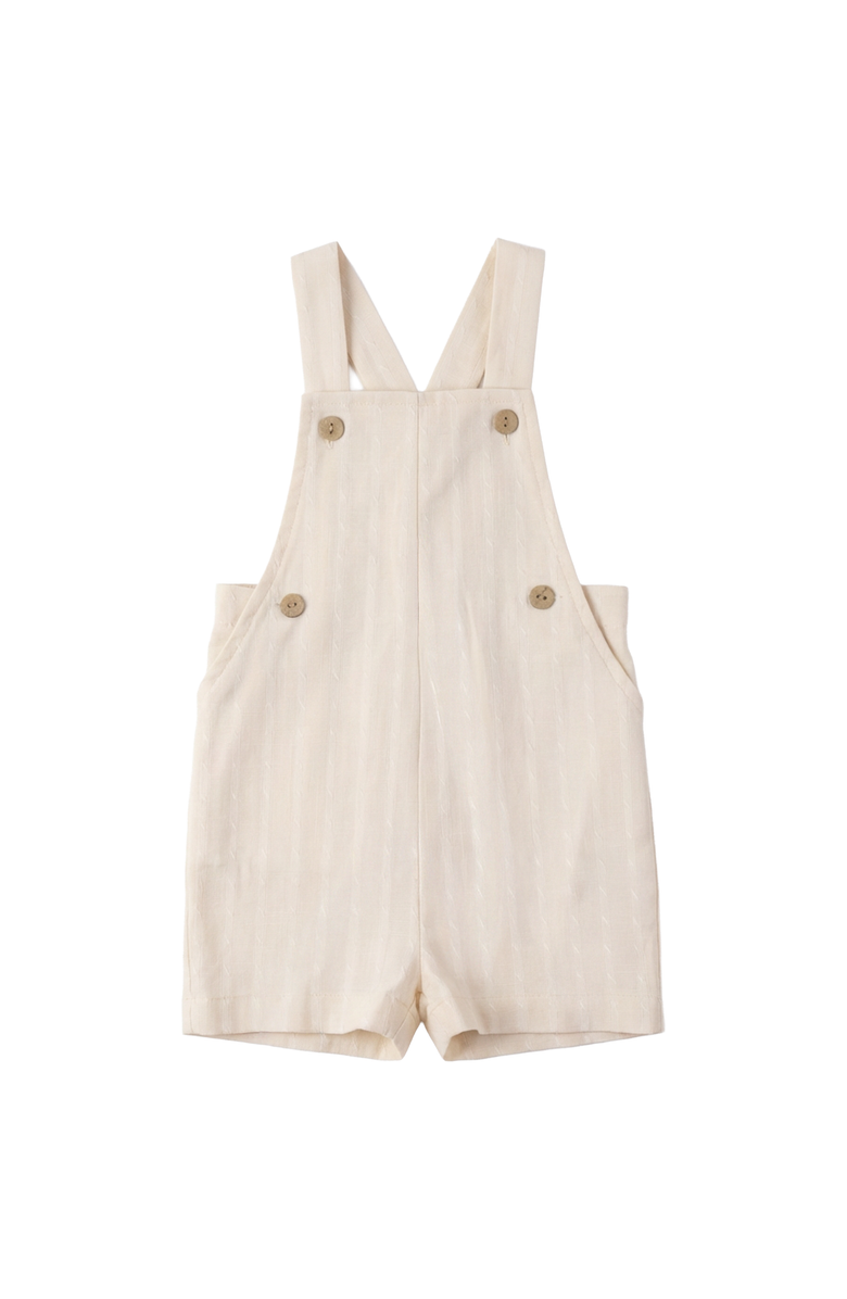 Mr. Mr. Textured Linen Overalls with Adjustable Shoulder Straps, Main, color, Ivory
