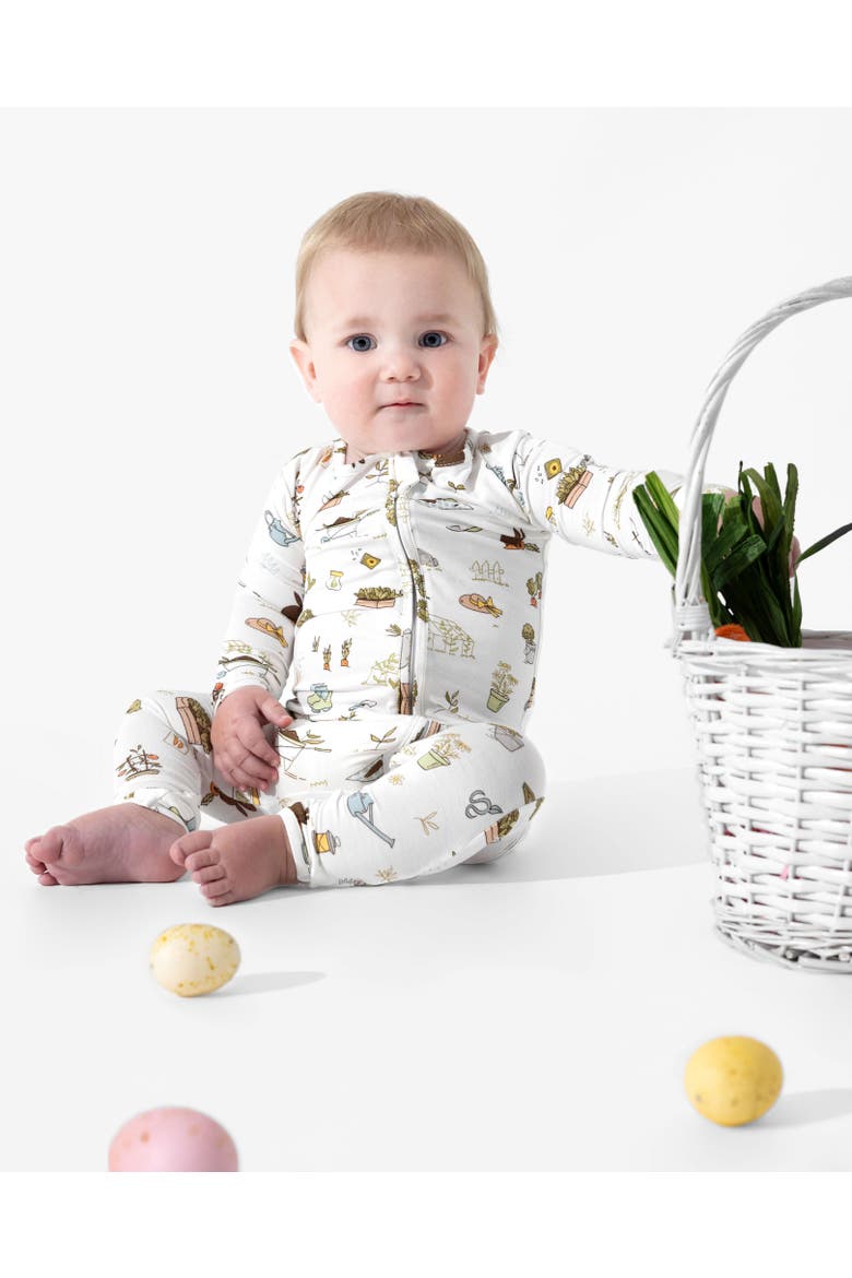 Baby Bunny Garden Convertible Footie, Alternate, color, Bunny Garden