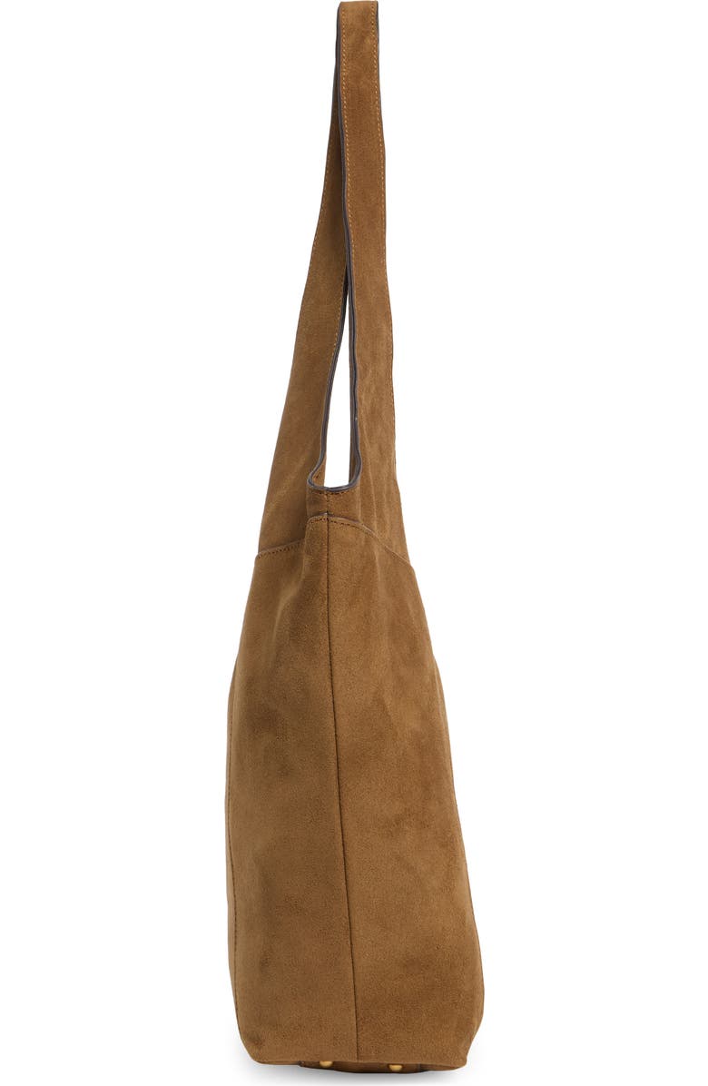 rag & bone Large Brayton Suede Shopper, Alternate, color, Golden Brown