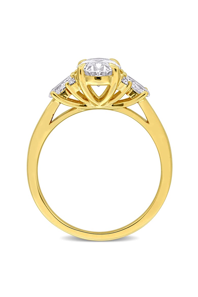 1-3/4 CTW Lab-Grown Diamond Cluster Ring 14k, Alternate, color, Yellow Gold