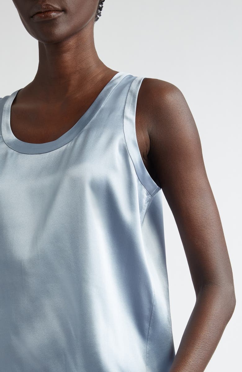 Lafayette 148 New York Perla Reversible Silk Blouse, Alternate, color, Paper Blue