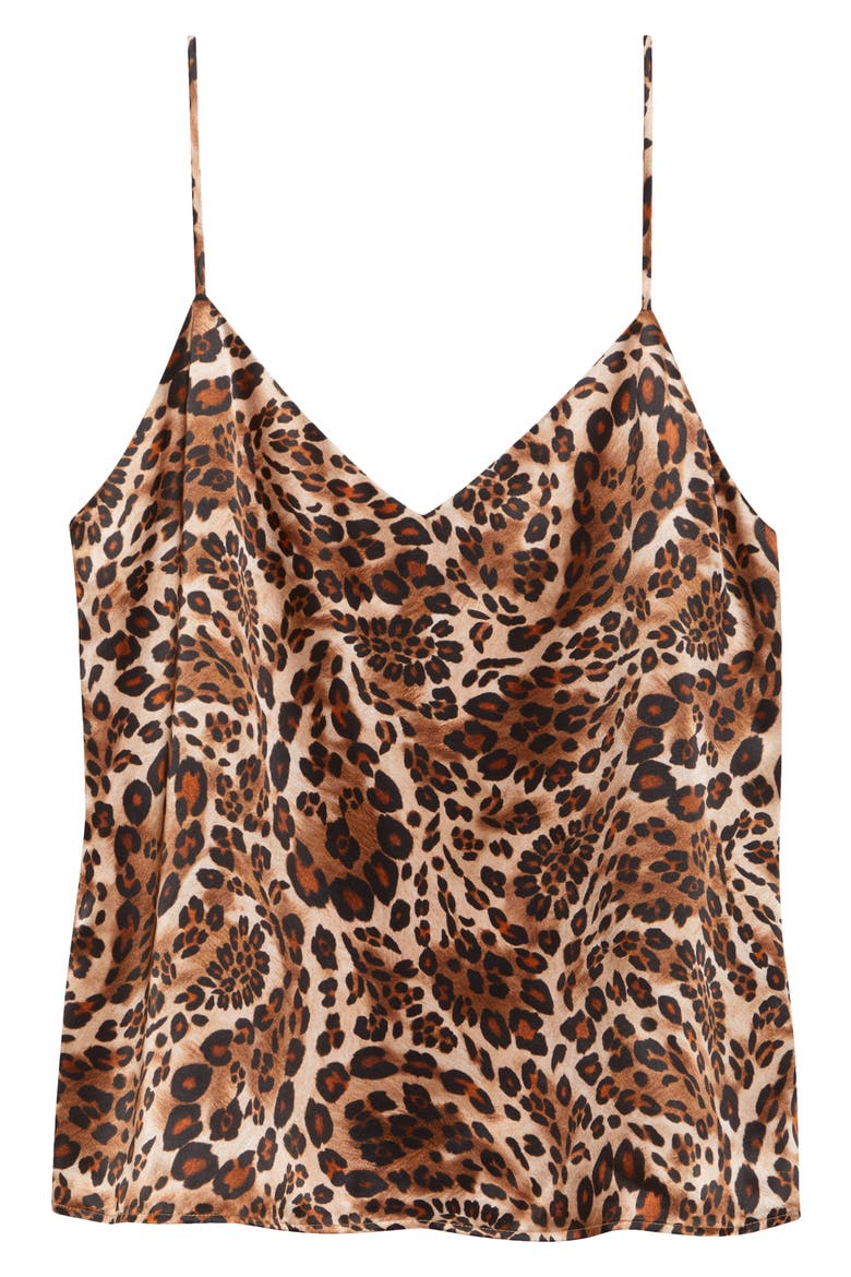 Jane Print Silk Camisole, Alternate, color, Cinnamon Swirl Paisley Leopard
